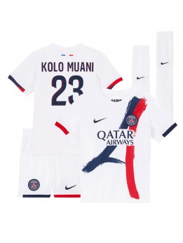 Detské Futbalové oblečenie Paris Saint-Germain Randal Kolo Muani #23 2024-25 Krátky Rukáv - Preč (+ trenírky)